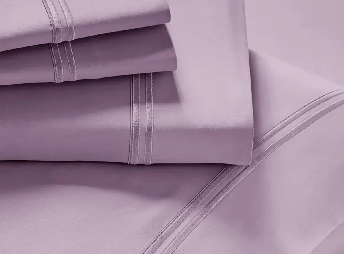 PureCare Premium Refreshing TENCEL Lyocell Sheet Set - Split Cal King in Lilac by PureCare