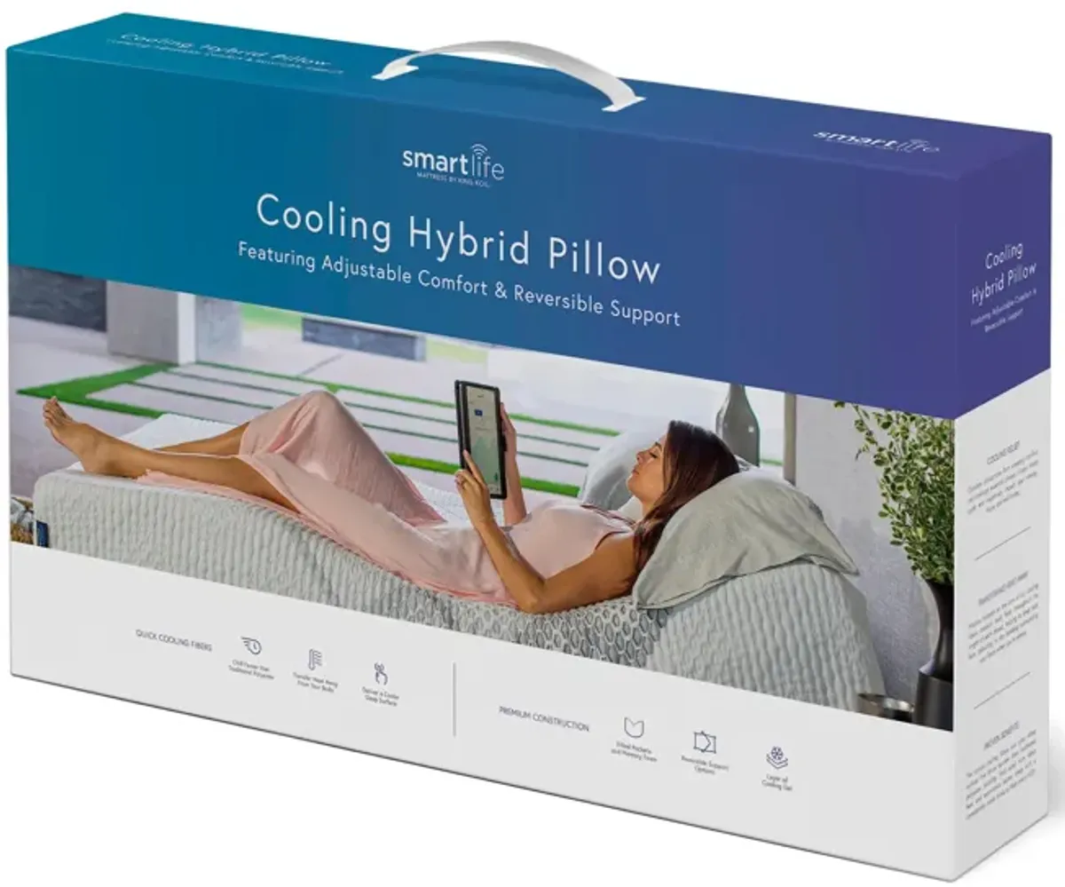 Smart Life Cooling Hybrid Adjustable Pillow in White by SMART LIFE BY KING KOIL