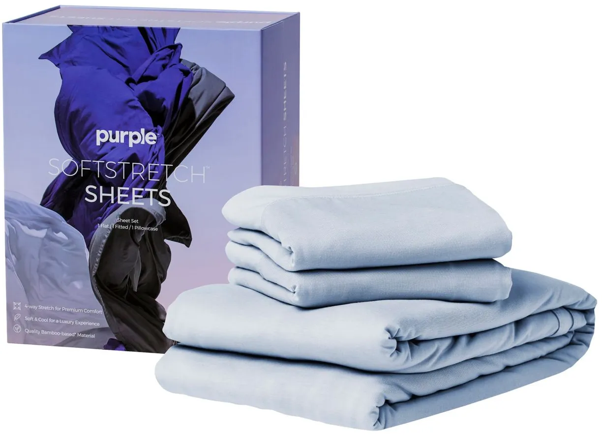 Purple SoftStretch Sheets - Split King in Morning Mist by Purple Innovation