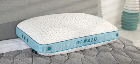 BEDGEAR Impulse Pillow in Blue & White by Bedgear