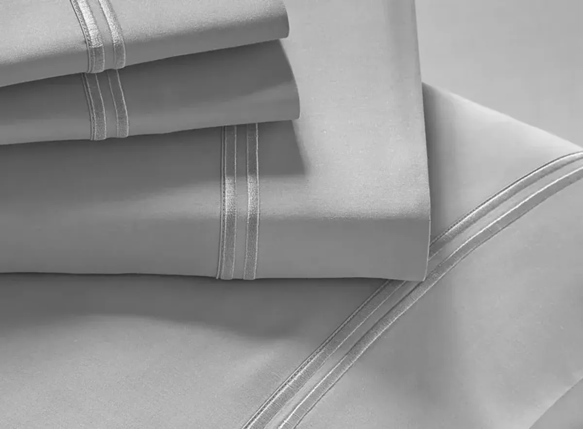 PureCare Premium Refreshing TENCEL Lyocell Sheet Set - Split King in Dove Gray by PureCare