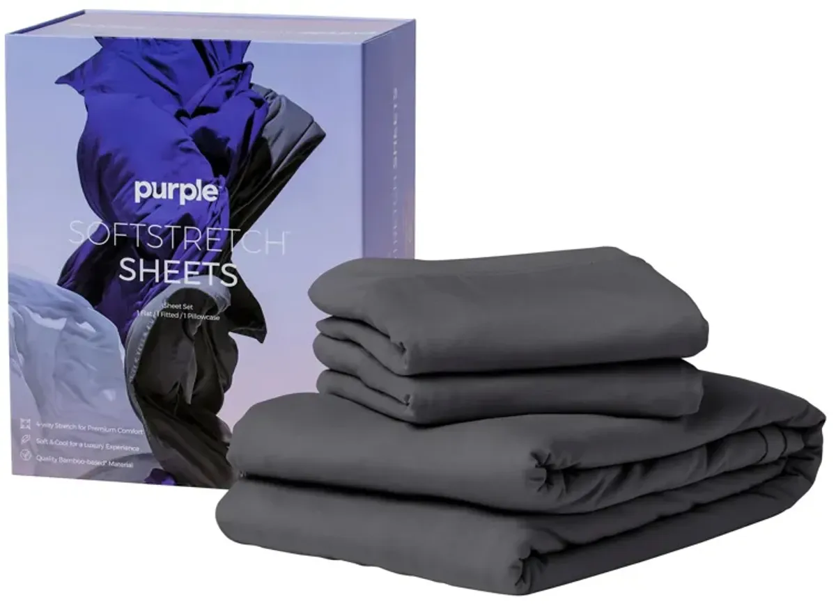 Purple SoftStretch Sheets - Split King in Stormy Gray by Purple Innovation