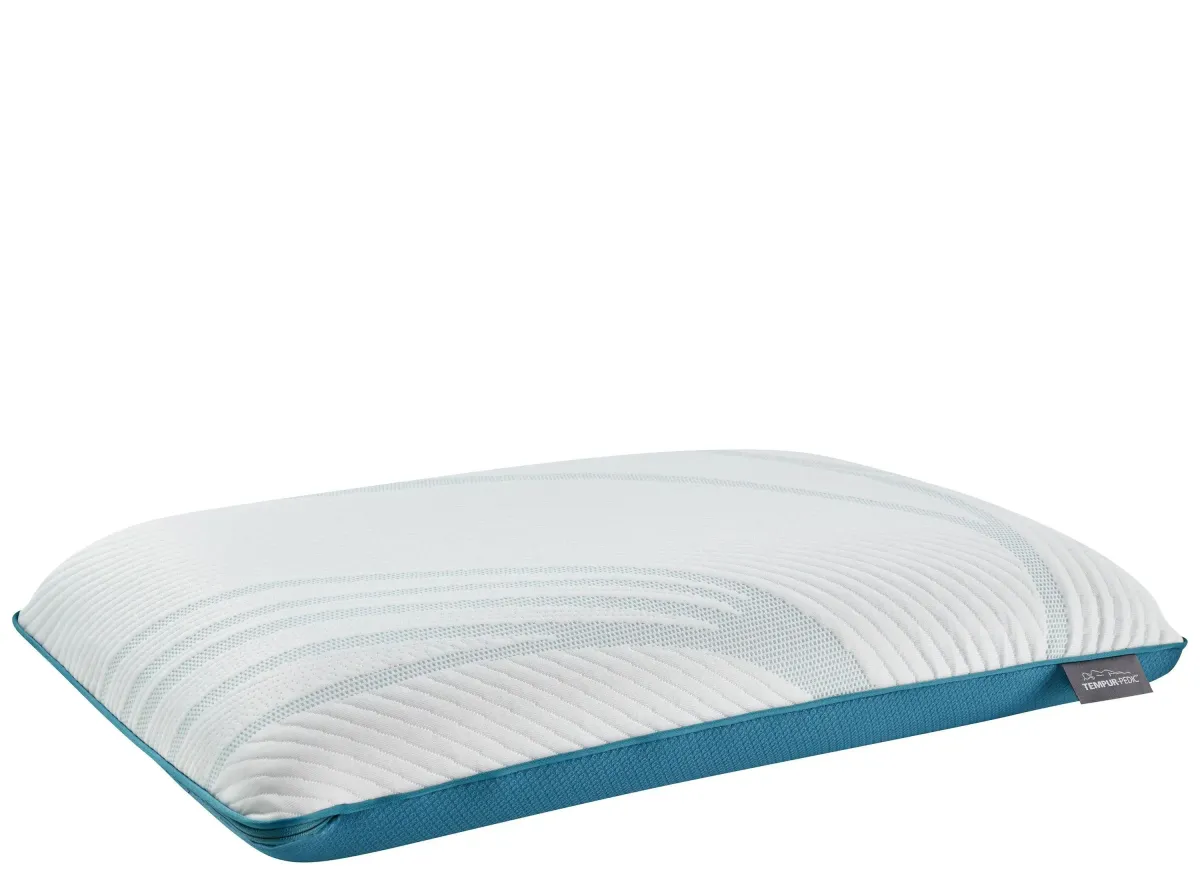 Tempur-Pedic Adapt ProLo 2.0 Pillow in White/Teal Green