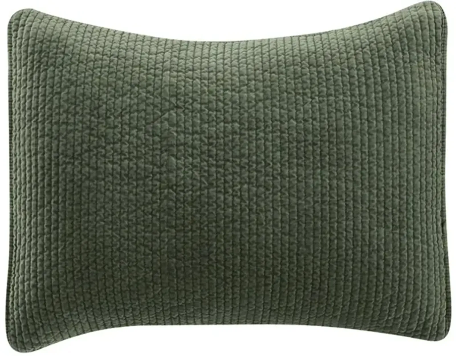 Stonewashed Cotton Velvet Quilted Pillow Sham