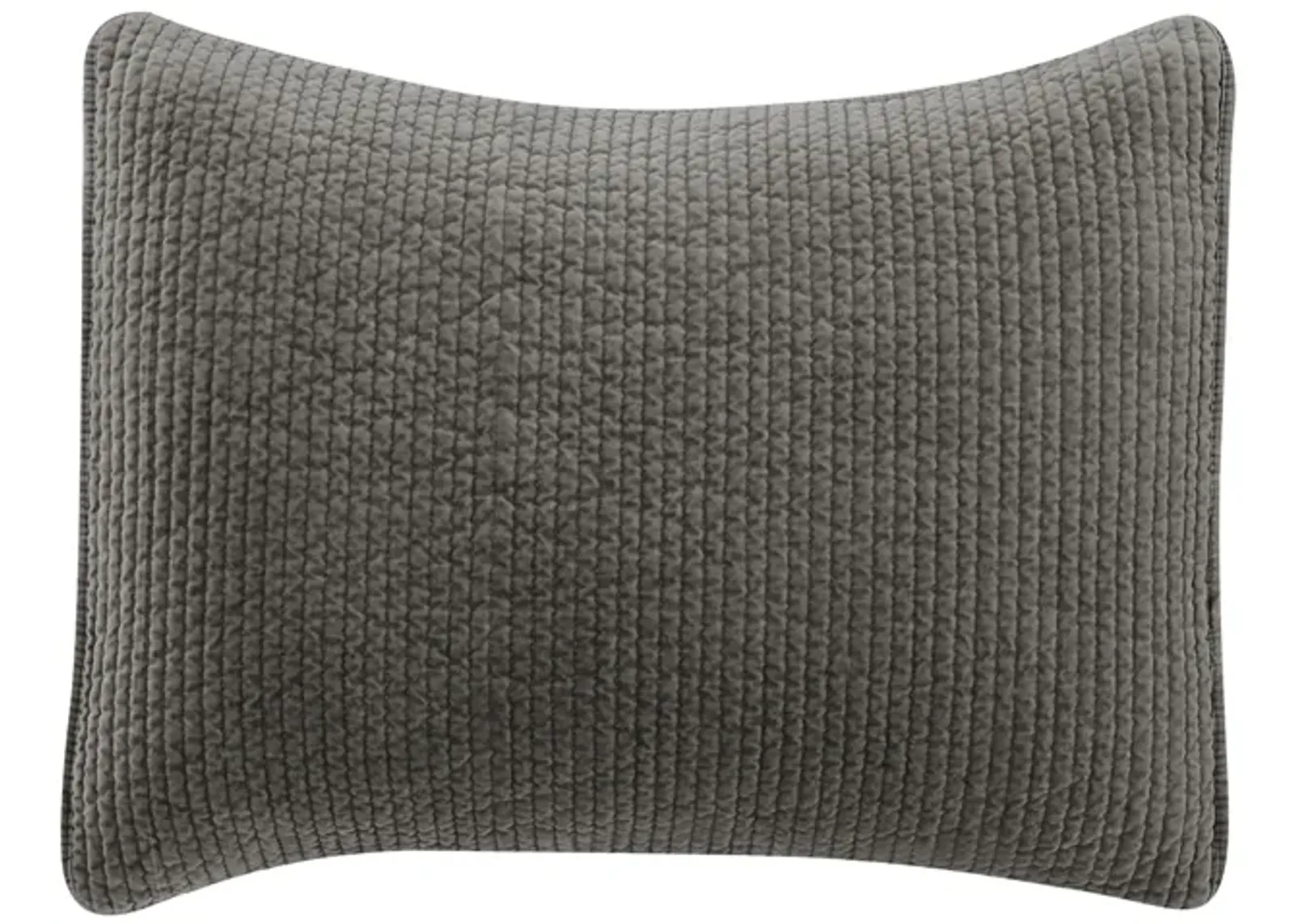 Stonewashed Cotton Velvet Quilted Pillow Sham