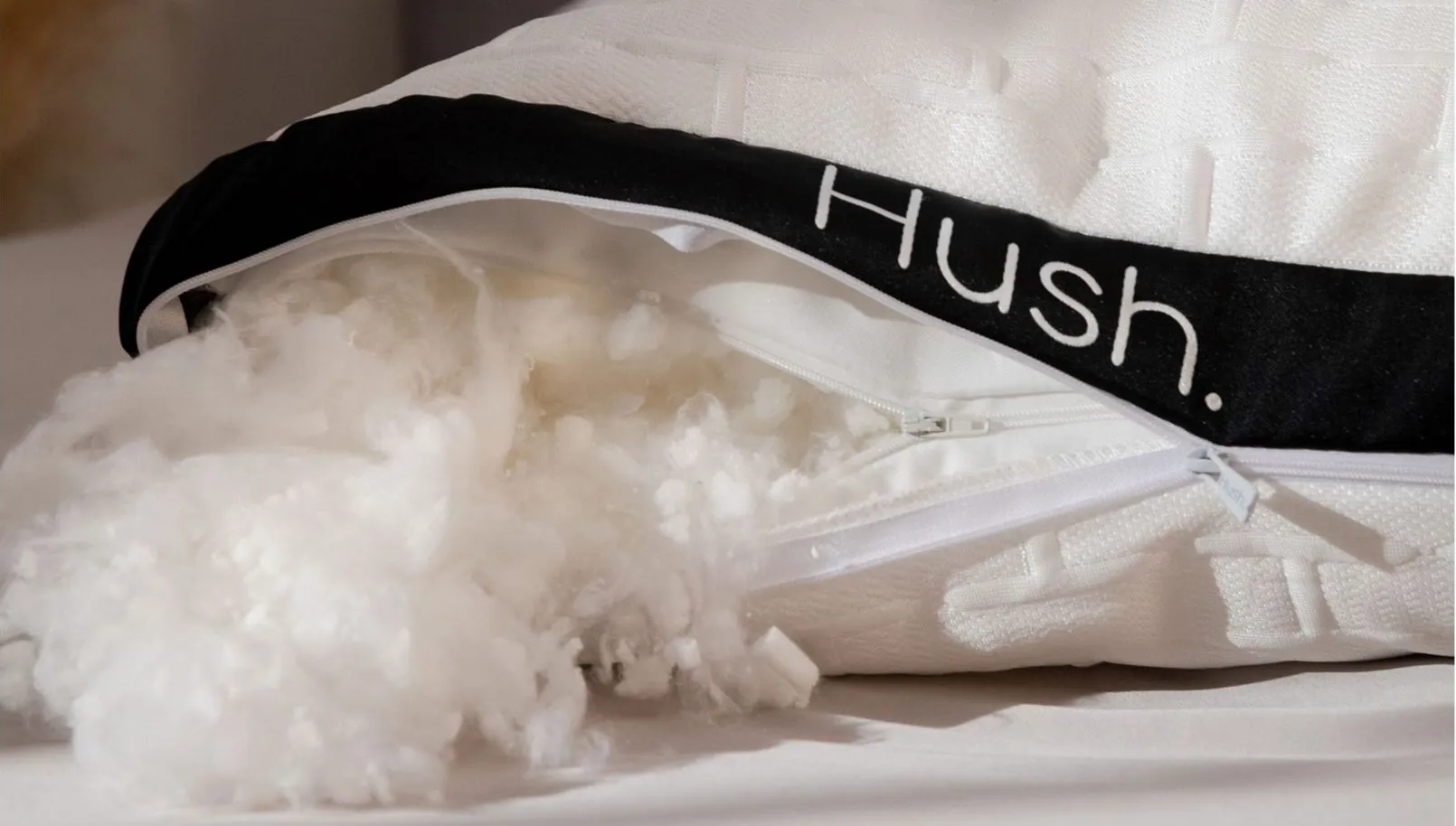 The Hush Hybrid Cooling Pillow in White by Hush Blankets