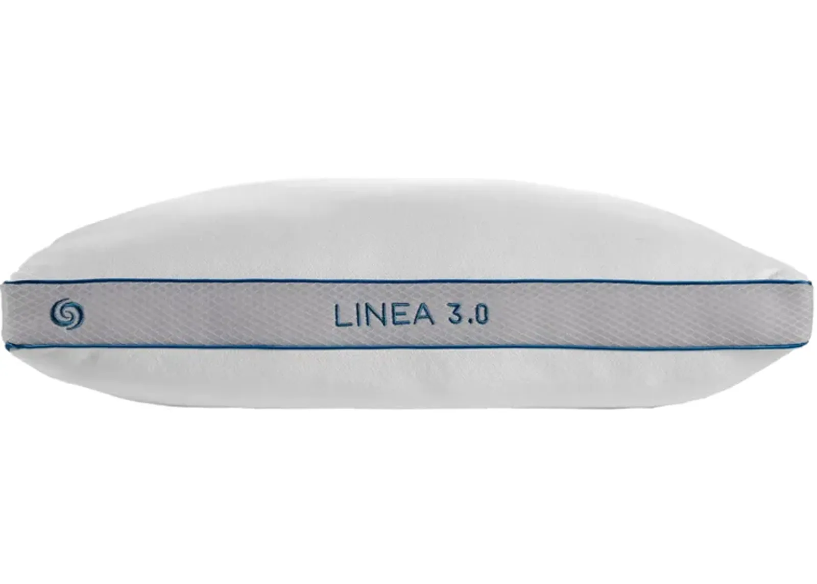 BEDGEAR Linea Pillow in white w/ peacock-blue accents by Bedgear