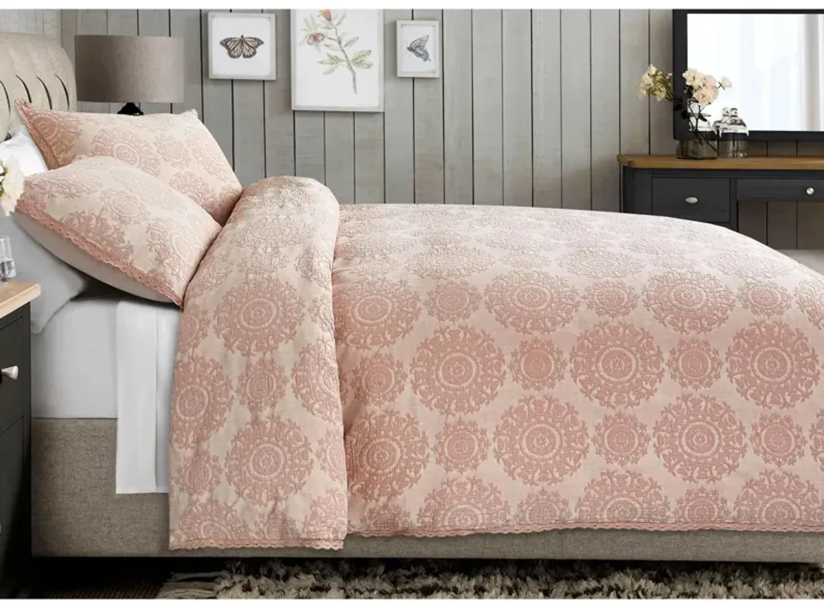 McKinley 3-Pc. Duvet Set in Pink by Amini Innovation