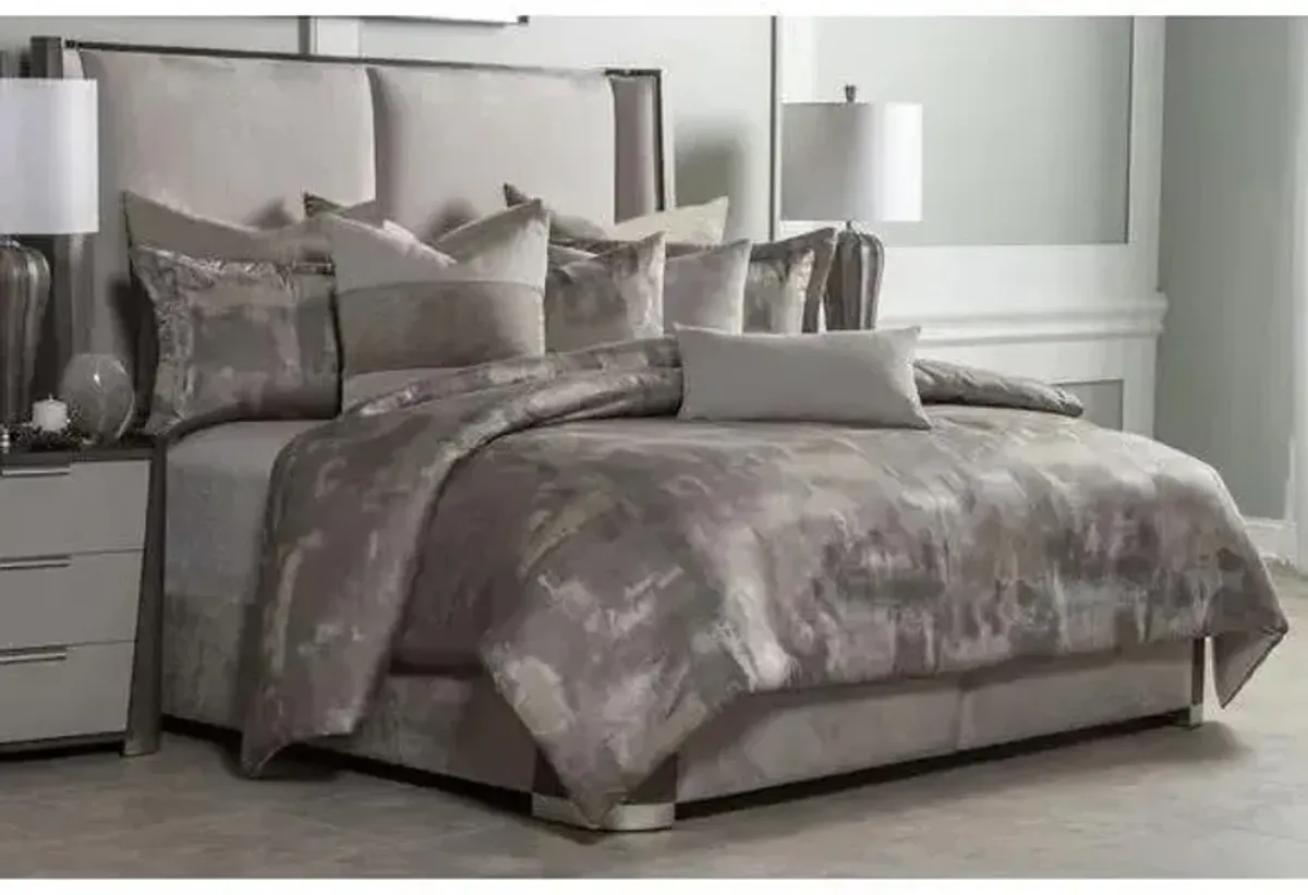 Aubrey 10-Pc. Comforter Set in Gray, Tan by Amini Innovation