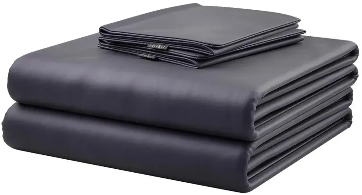 Hush Iced Cooling Sheet and Pillowcase Set in Charcoal by Hush Blankets