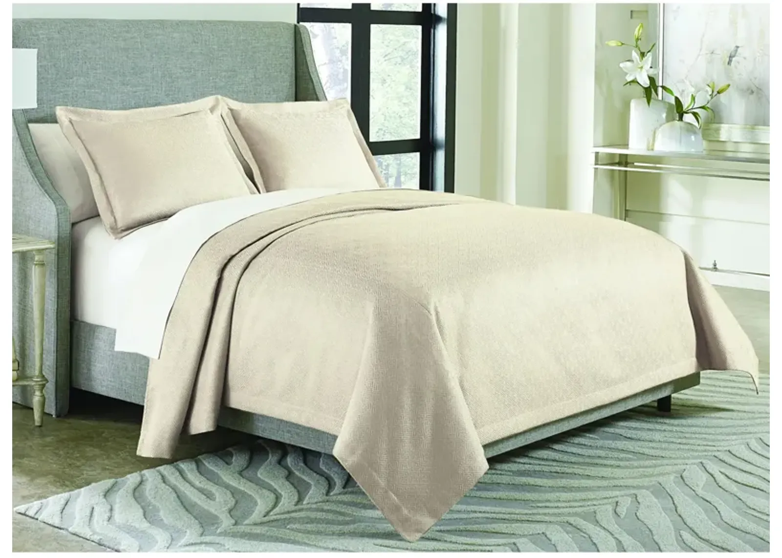 Potenza 3-Pc. Bed Throw Set in Natural by Amini Innovation