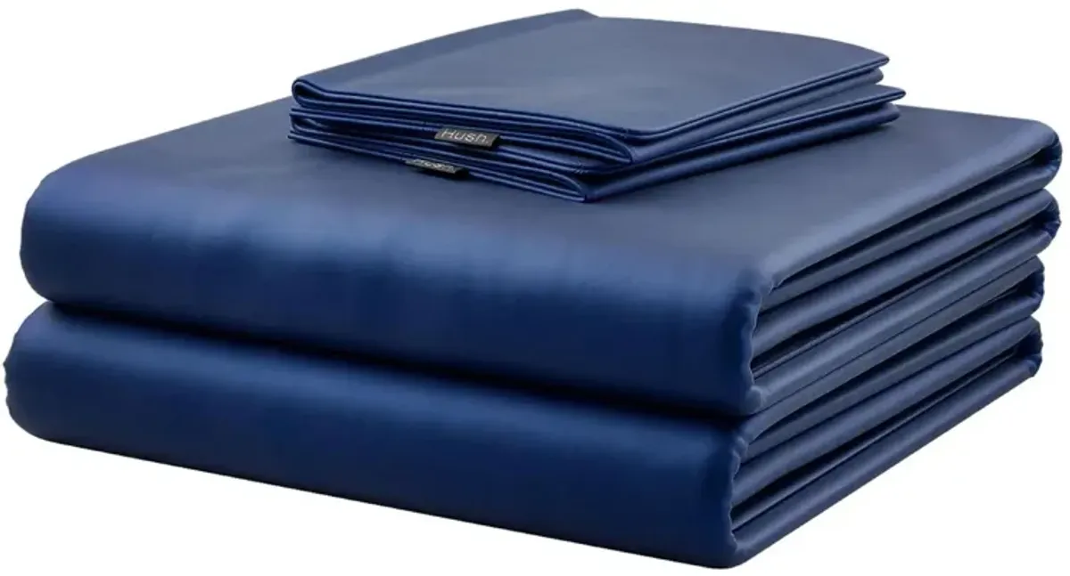 Hush Iced Cooling Sheet and Pillowcase Set in Navy by Hush Blankets