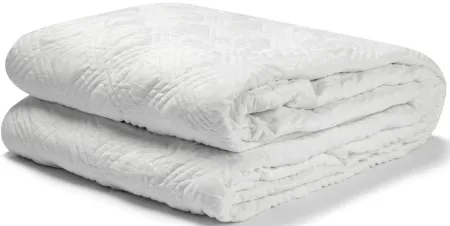 The Hush Classic 35 lbs. Blanket with Duvet Cover in White by Hush Blankets
