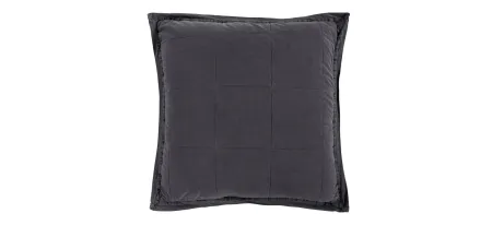 Detwyler Quilted Pillow Sham in Charcoal by HiEnd Accents