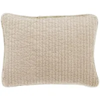 Stonewashed 12" x 16" Boudoir Pillow in Light Tan by HiEnd Accents
