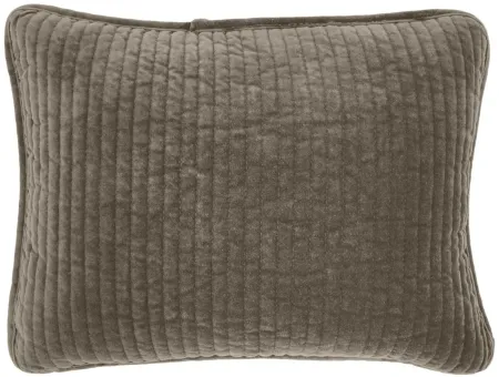 Stonewashed 12" x 16" Boudoir Pillow in Taupe by HiEnd Accents