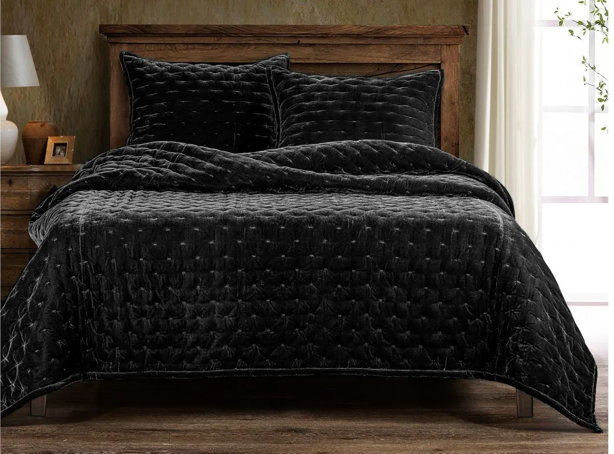 Youngmee Quilt in Black by HiEnd Accents
