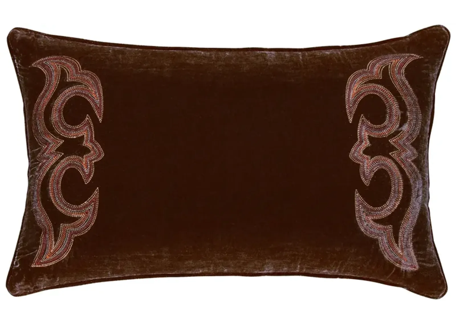 Trendsetter Lumbar Pillow in Copper Brown by HiEnd Accents