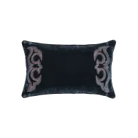 Trendsetter Lumbar Pillow in Midnight Blue by HiEnd Accents