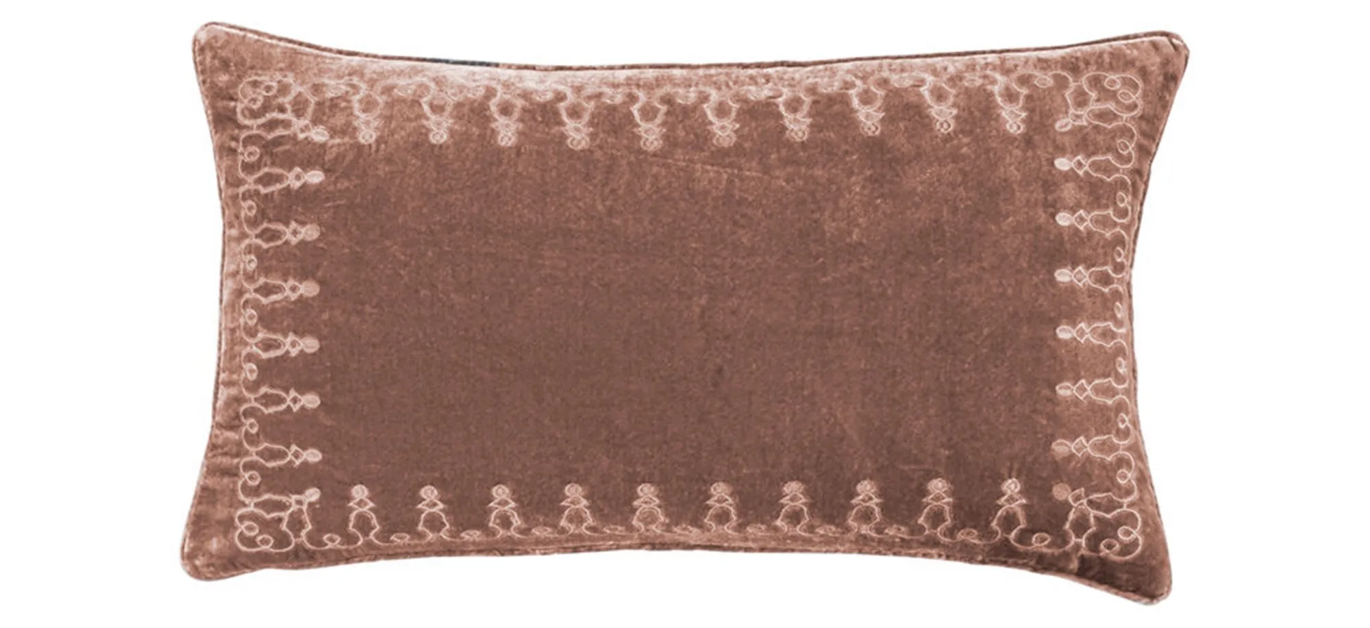 Zebediah Lumbar Pillow in Dusty Rose by HiEnd Accents