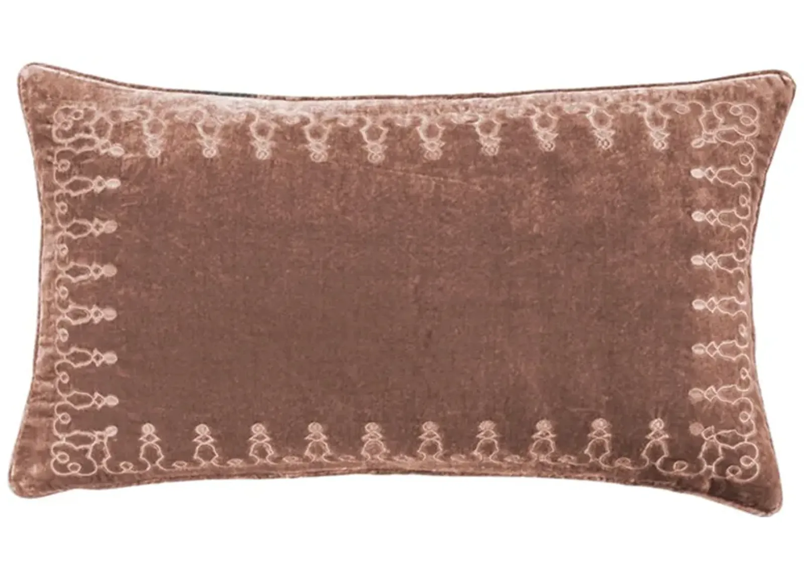 Zebediah Lumbar Pillow in Dusty Rose by HiEnd Accents