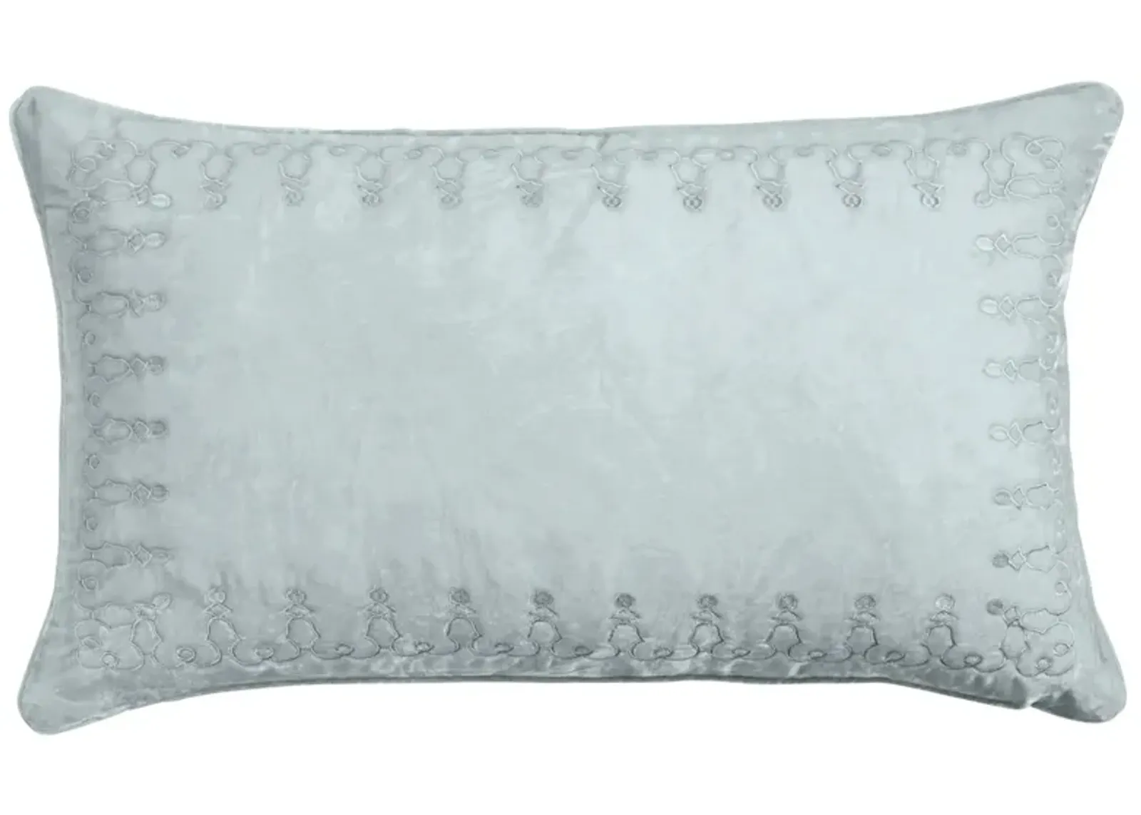 Zebediah Lumbar Pillow in Icy Blue by HiEnd Accents