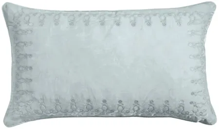 Zebediah Lumbar Pillow in Icy Blue by HiEnd Accents