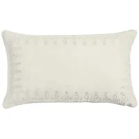 Zebediah Lumbar Pillow in Stone by HiEnd Accents