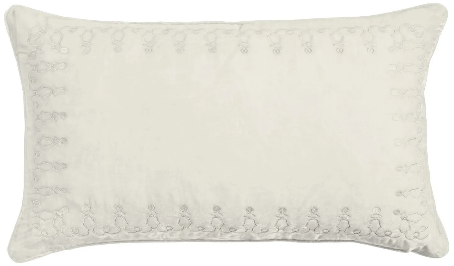Zebediah Lumbar Pillow in Stone by HiEnd Accents
