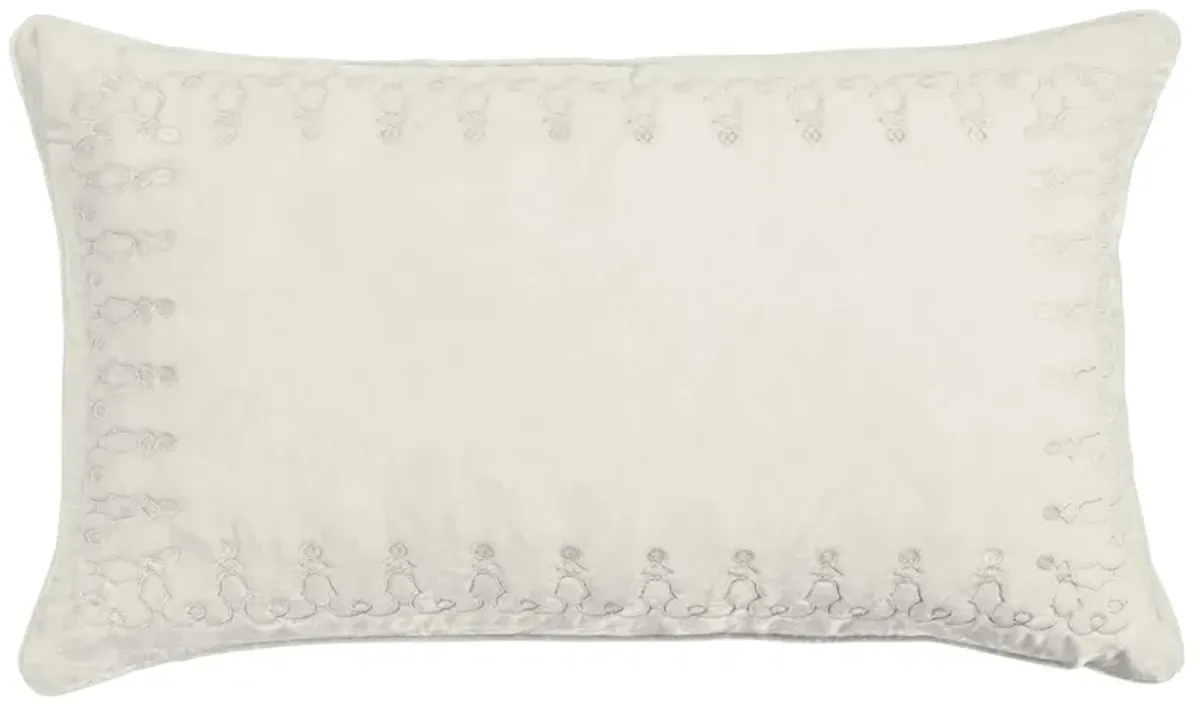 Zebediah Lumbar Pillow in Stone by HiEnd Accents