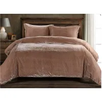 Sweet Delights 3-pc. Duvet Cover Set in Dusty Rose by HiEnd Accents