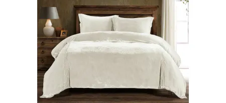 Sweet Delights 3-pc. Duvet Cover Set in Stone by HiEnd Accents