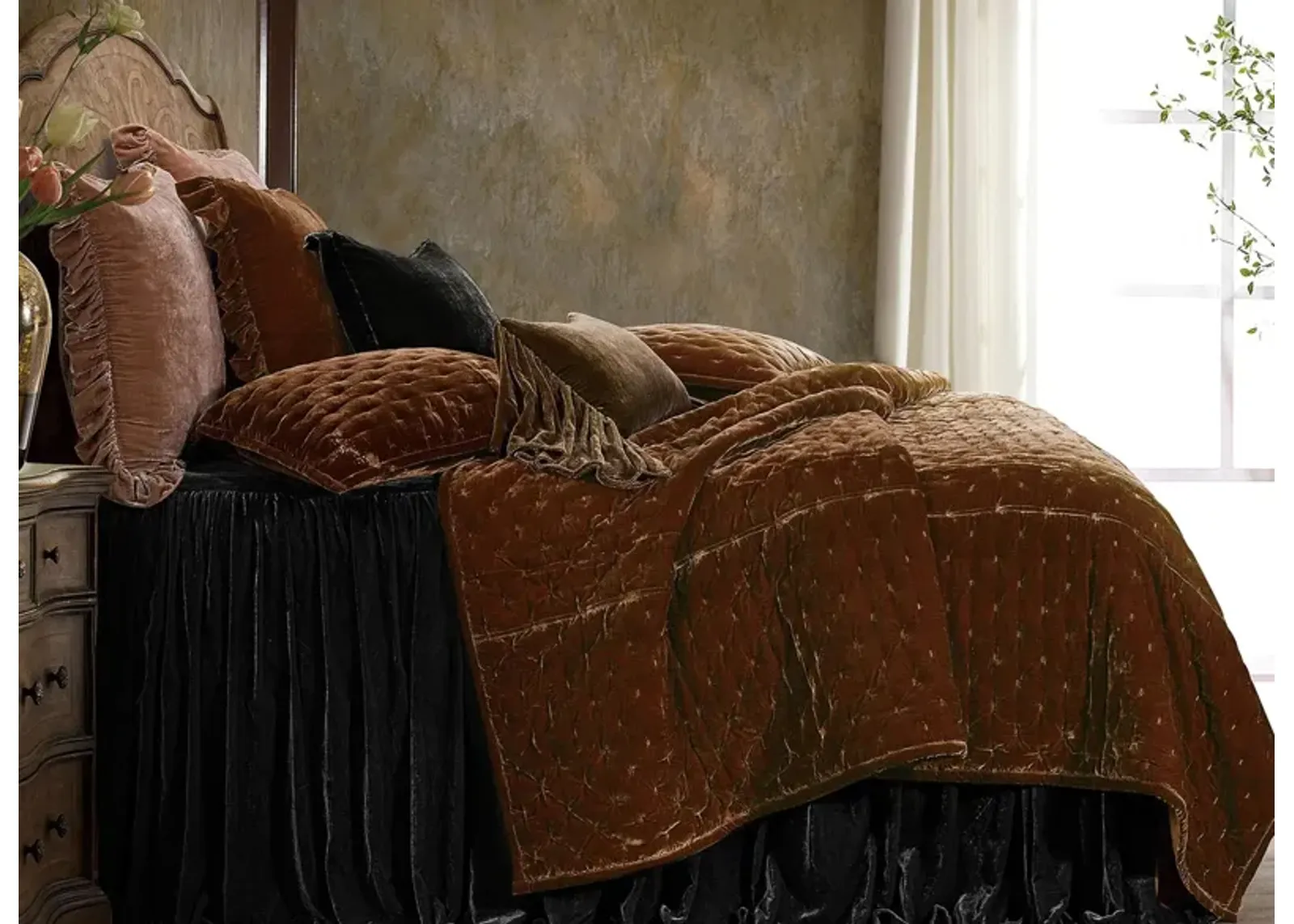 Sweet Delights 3-pc. Bedspread Set in Black by HiEnd Accents