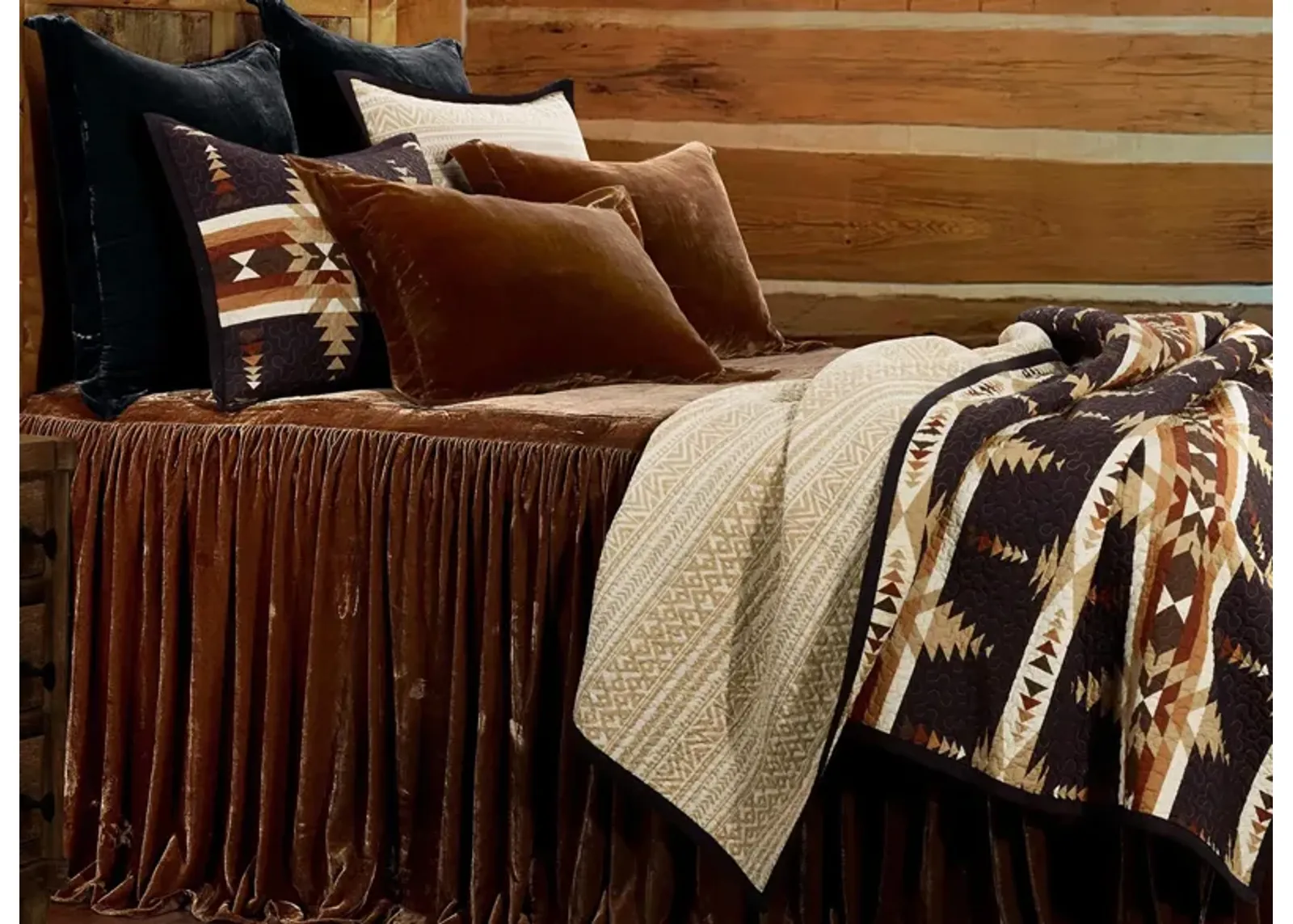 Sweet Delights 3-pc. Bedspread Set in Copper Brown by HiEnd Accents