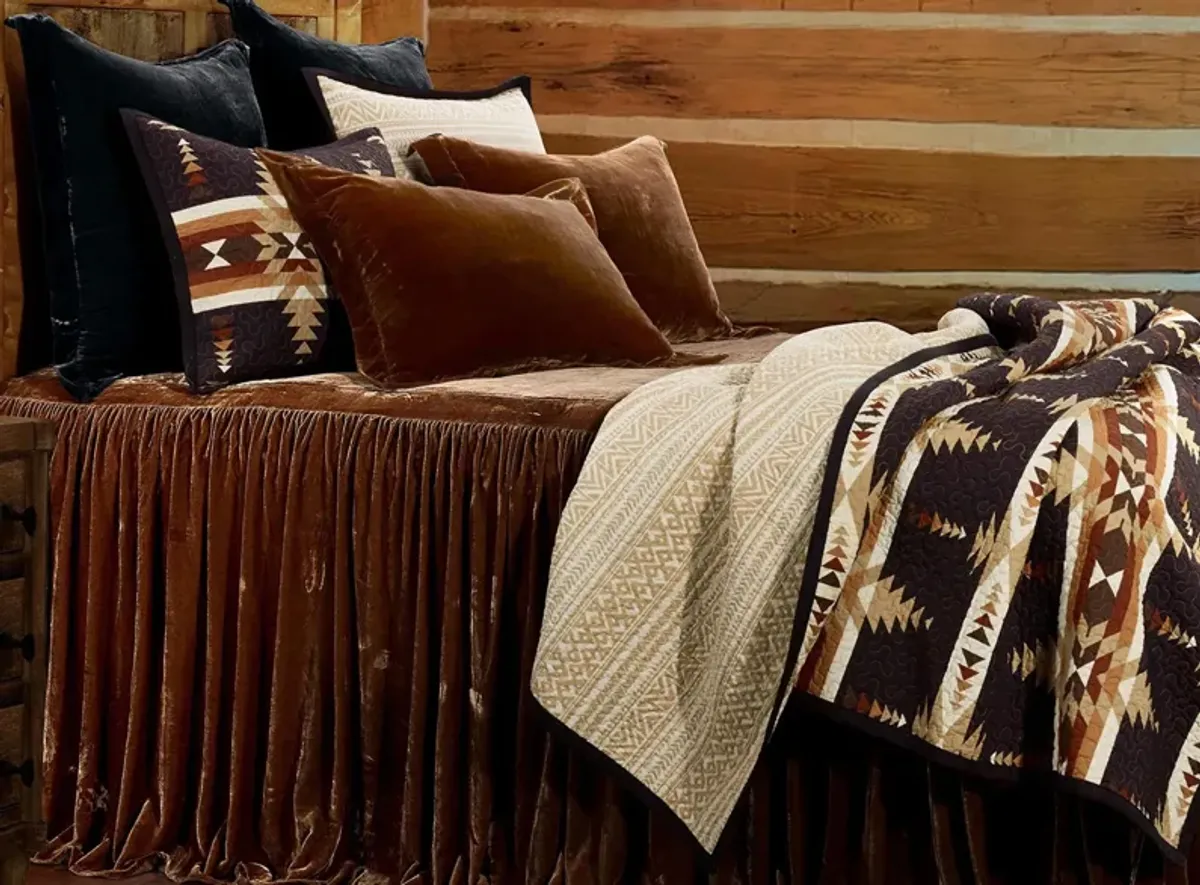 Sweet Delights 3-pc. Bedspread Set in Copper Brown by HiEnd Accents