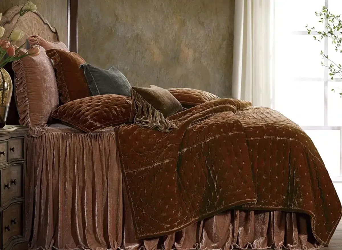 Sweet Delights 3-pc. Bedspread Set in Dusty Rose by HiEnd Accents