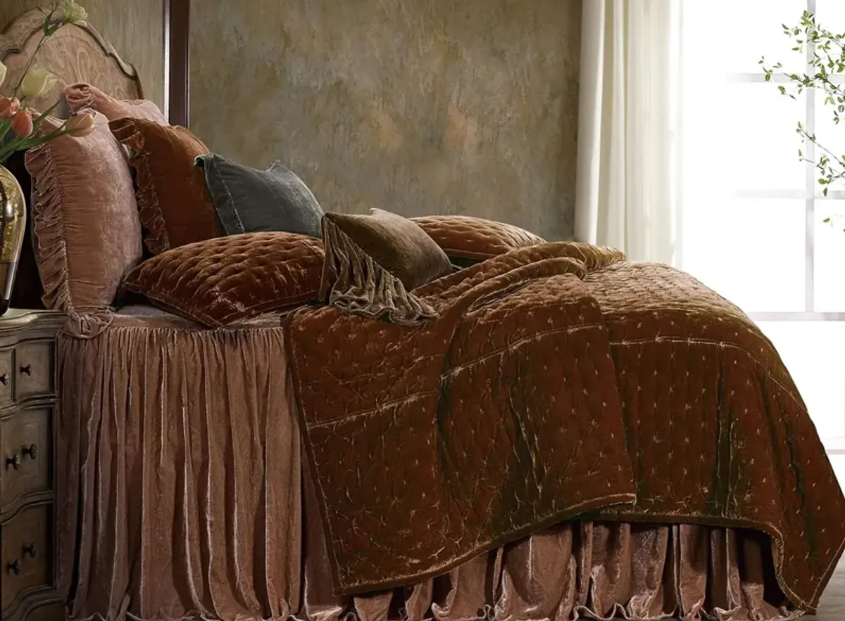 Sweet Delights 2-pc. Bedspread Set in Dusty Rose by HiEnd Accents