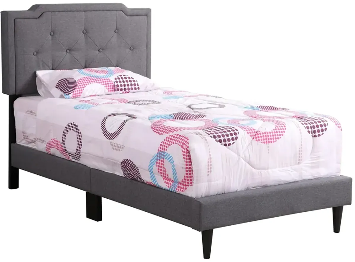 Deb Upholstered Bed in Gray by Glory Furniture