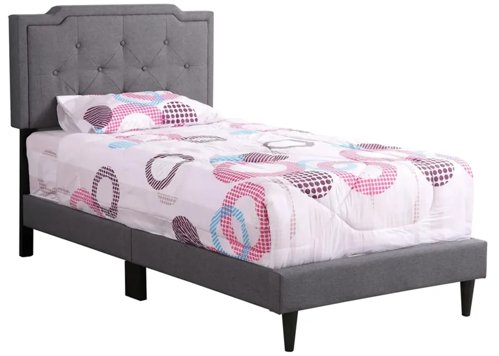 Deb Upholstered Bed in Gray by Glory Furniture