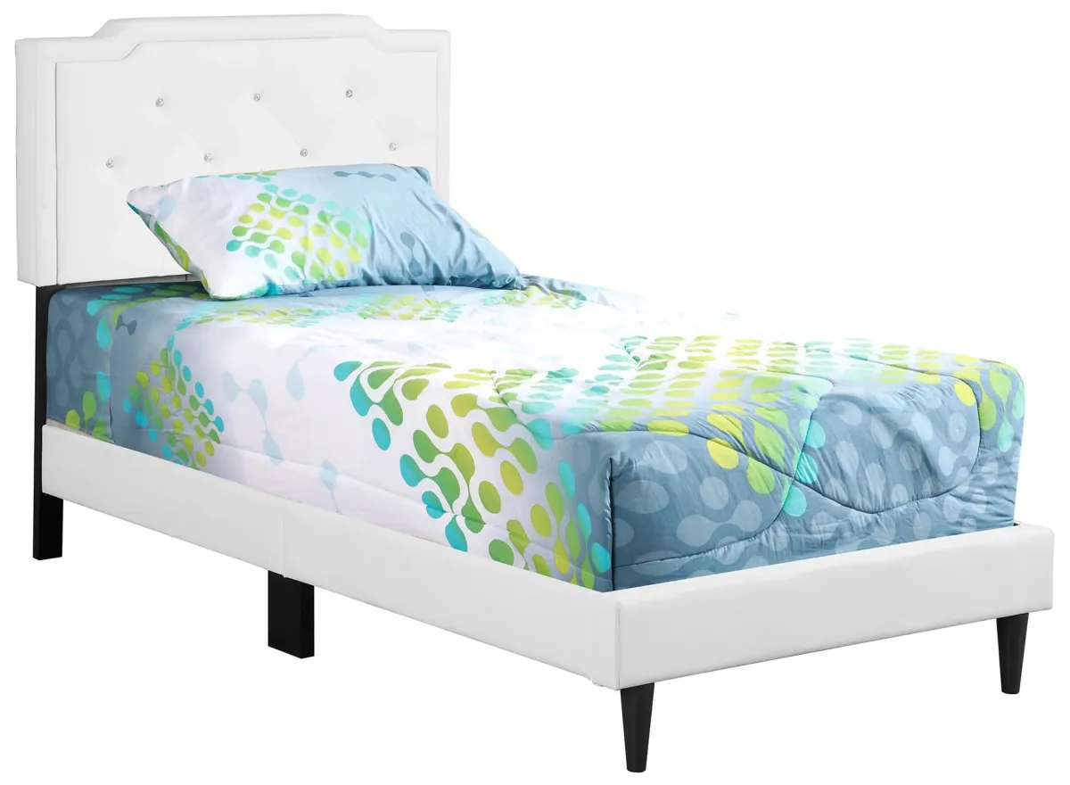 Deb Upholstered Bed in White by Glory Furniture