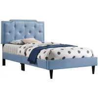 Deb Upholstered Bed in Blue by Glory Furniture