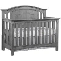 Willowbrook 4-in-1 Convertible Crib in Graphite Gray by M DESIGN VILLAGE