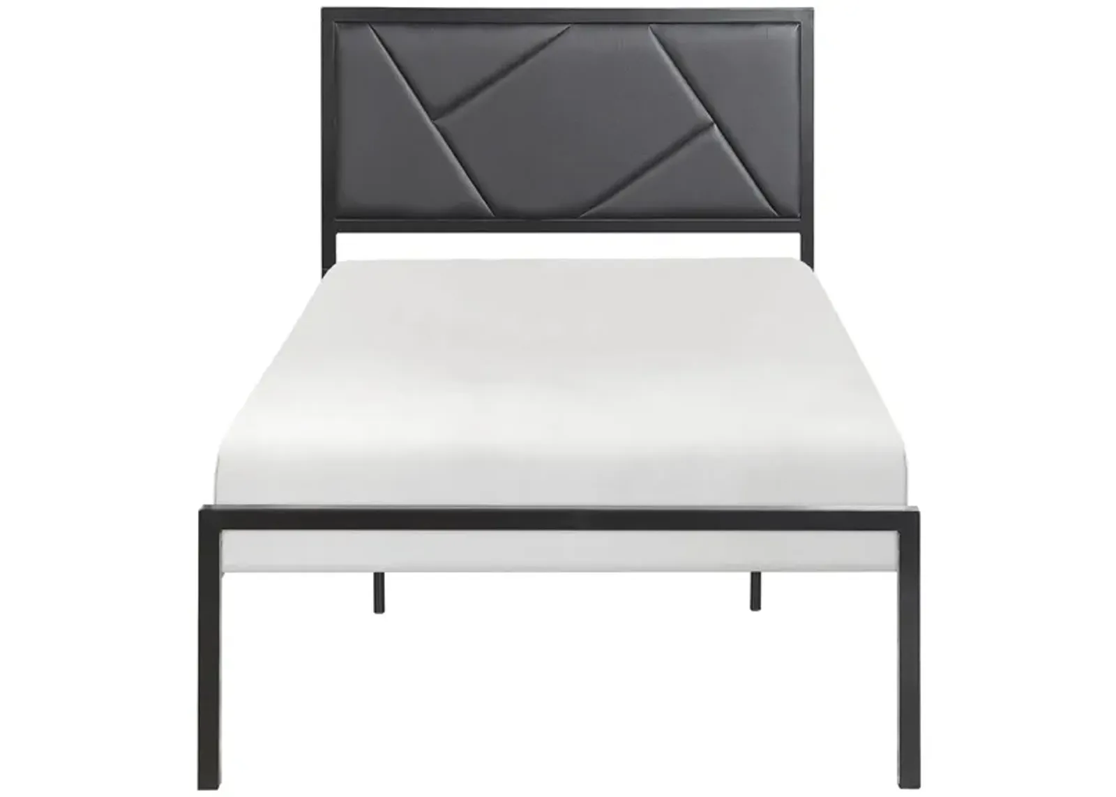 Brevard Metal Platform Bed in Gun Metal by Homelegance