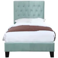 Contreras Upholstered Bed in Light Blue by Emerald Home Furnishings