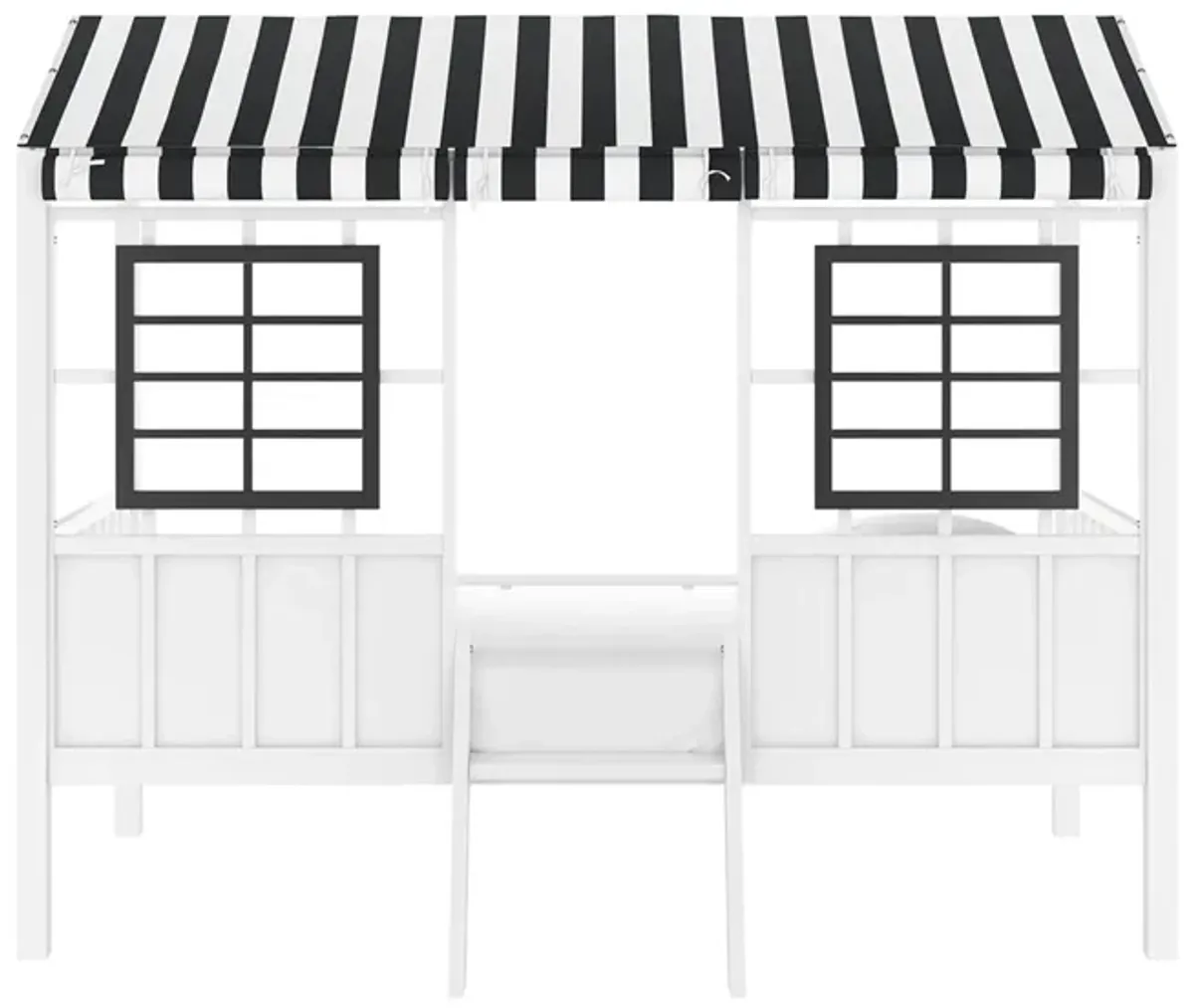 Little Seeds Rowan Valley Forest Loft Bed in White/Black by DOREL HOME FURNISHINGS