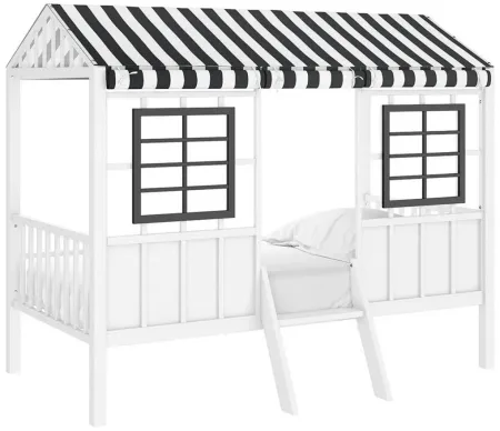 Little Seeds Rowan Valley Forest Loft Bed in White/Black by DOREL HOME FURNISHINGS