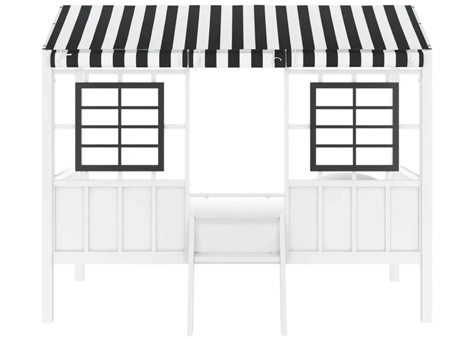 Little Seeds Rowan Valley Forest Loft Bed in White/Black by DOREL HOME FURNISHINGS