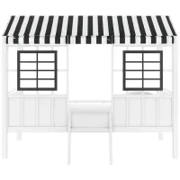 Little Seeds Rowan Valley Forest Loft Bed in White/Black by DOREL HOME FURNISHINGS