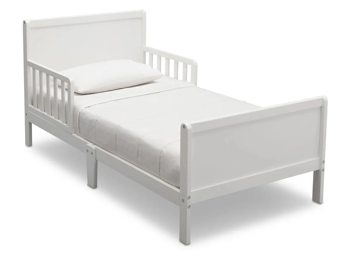 Fancy Wood Toddler Bed by Delta Children in Bianca White by Delta Children