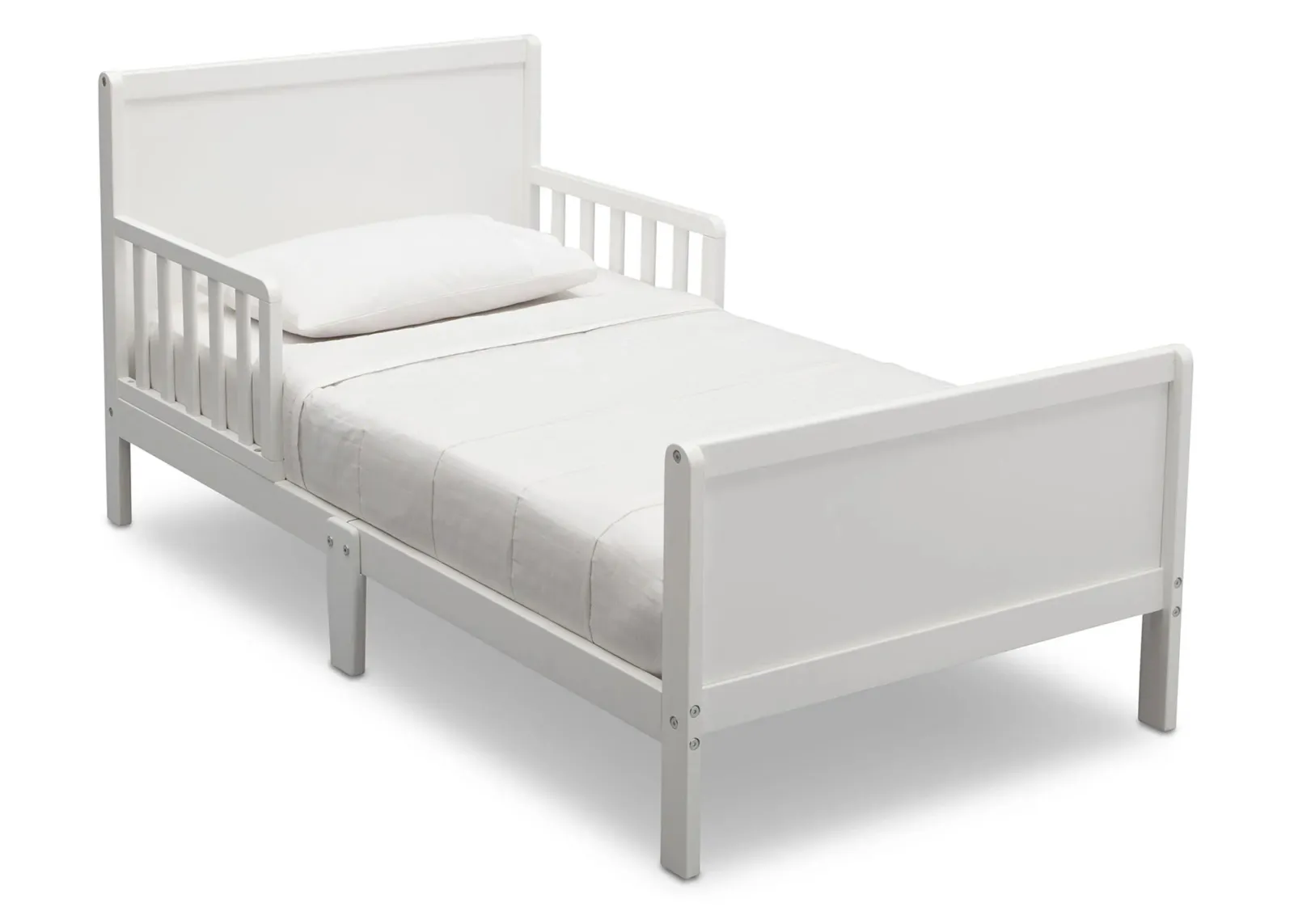 Fancy Wood Toddler Bed by Delta Children in Bianca White by Delta Children